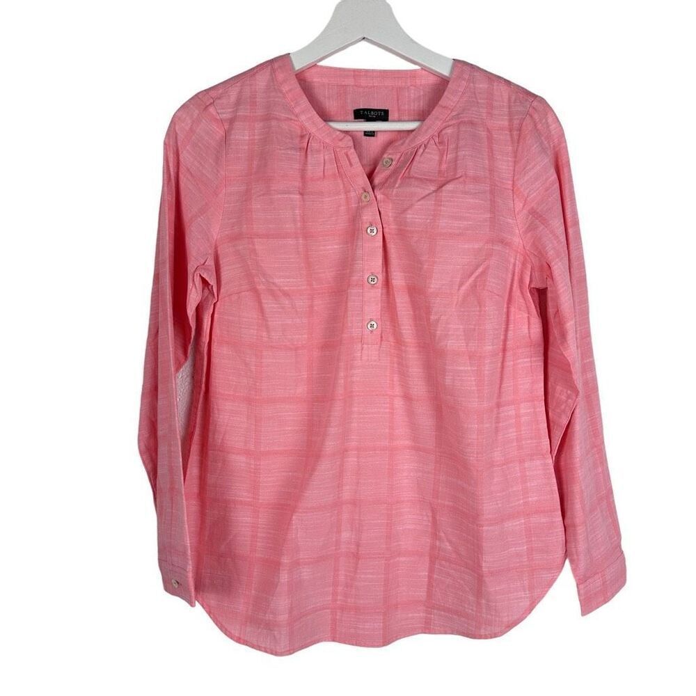 Talbots Salmon popover blouse size Small Petite